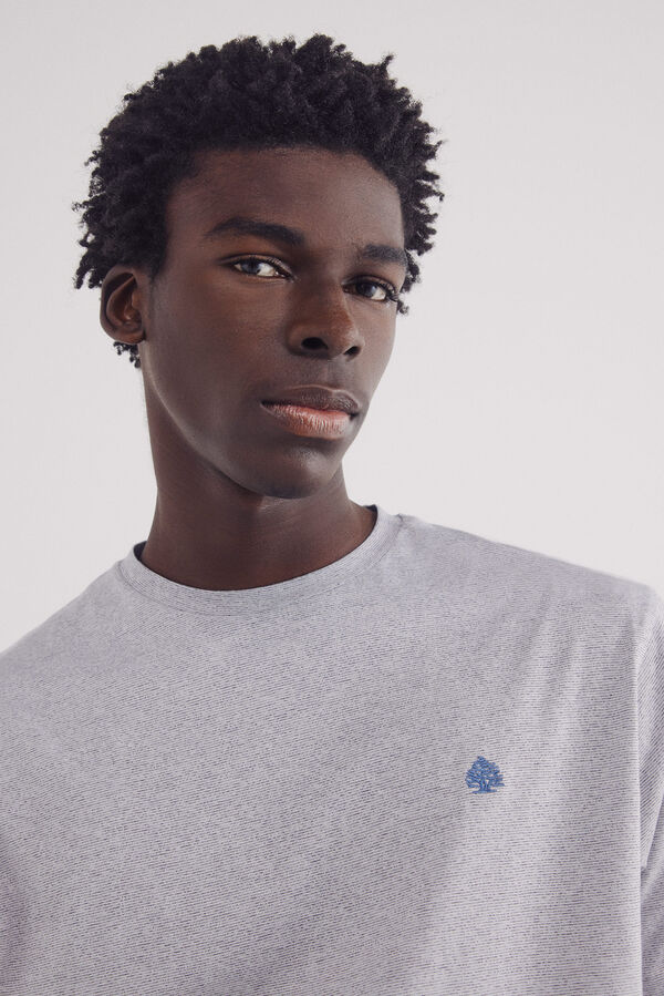 Springfield Camisola microrriscas azul