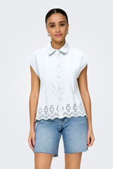 Only Camisa regular fit sin mangas blanco