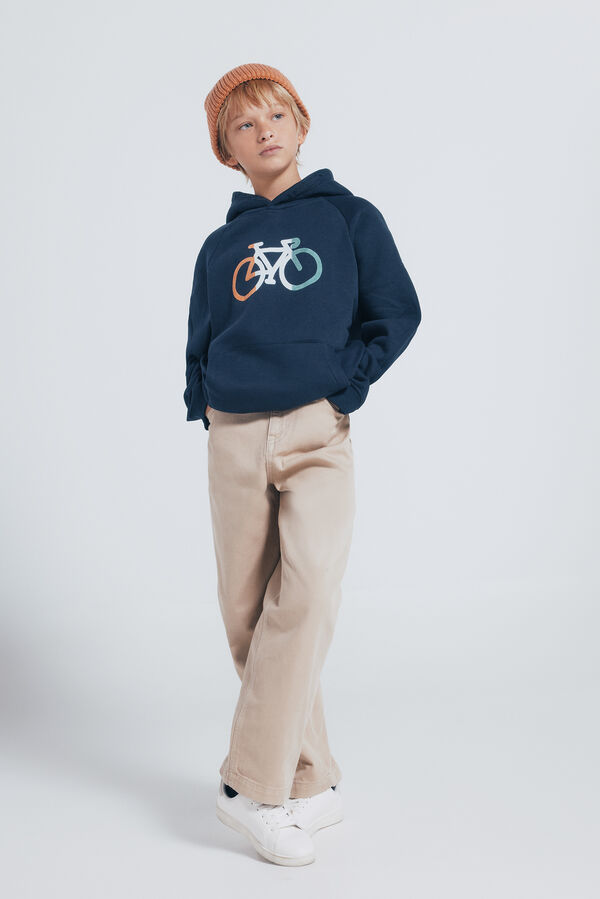 Springfield Kids Sweatshirt infantil com capuz para capuz azul