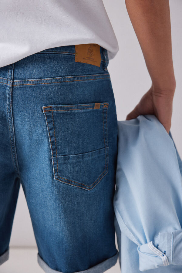 Springfield Bermudas de ganga slim fit azul