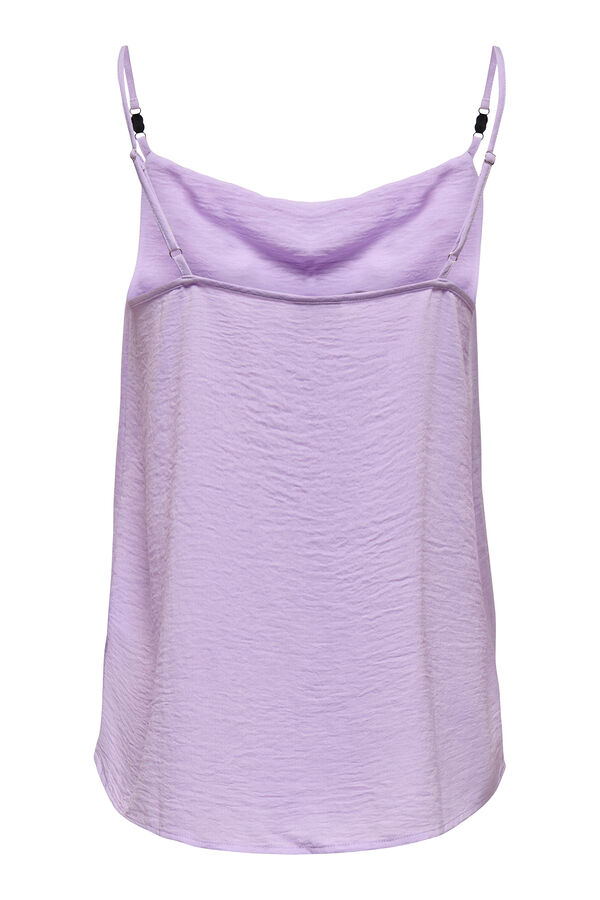 JDY Blusa de alças com decote drapeado rosa