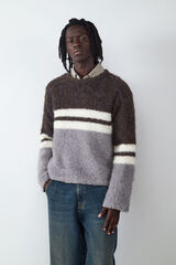 Balmohk Jersey cuello redondo lineas negro