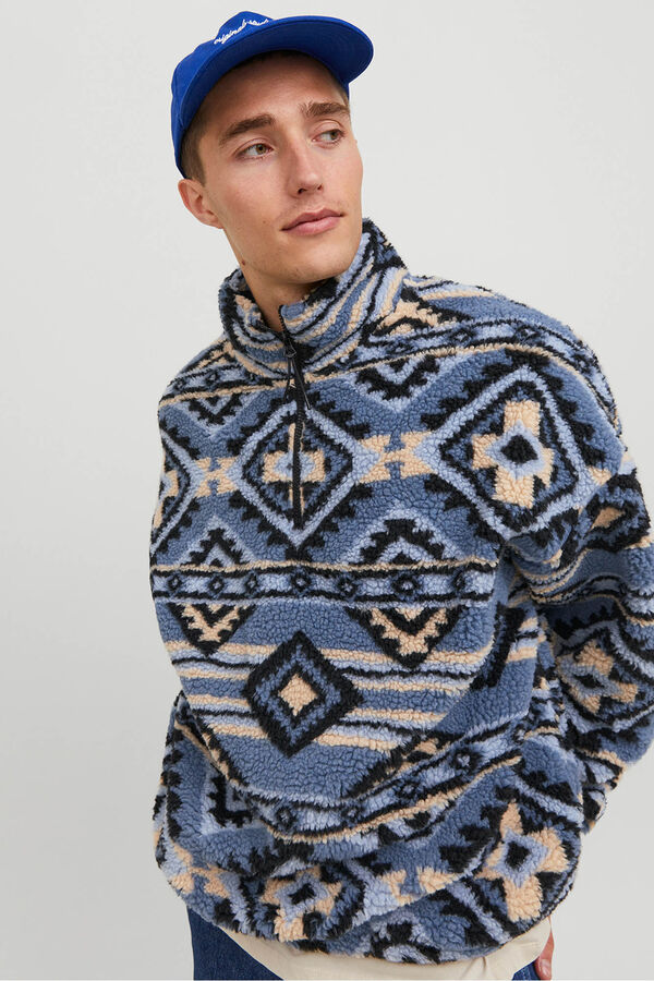 Jack & Jones Sudadera teddy azul