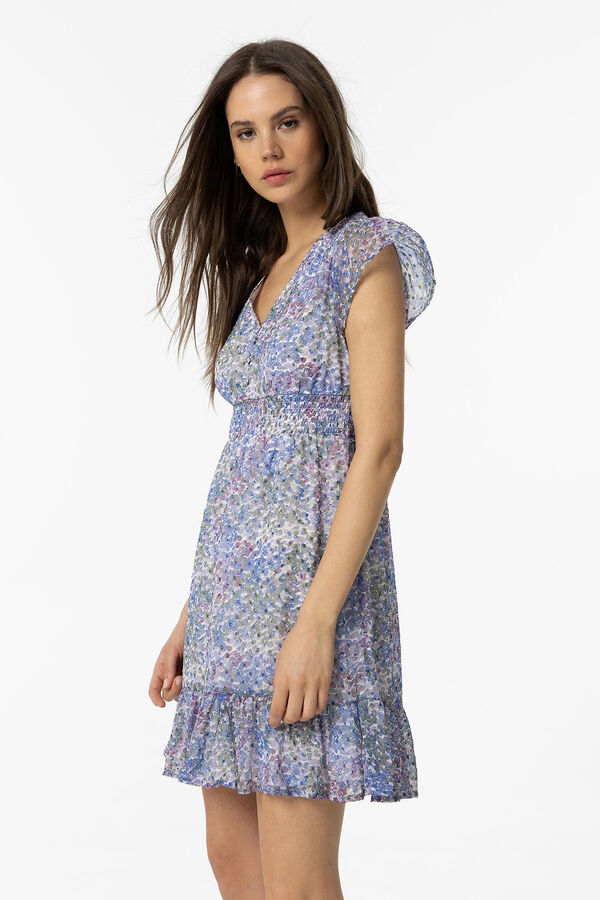 Tiffosi Vestido Plumeti Estampado morado/lila