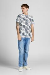 Jack & Jones T-shirt algod&atilde;o org&acirc;nico branco