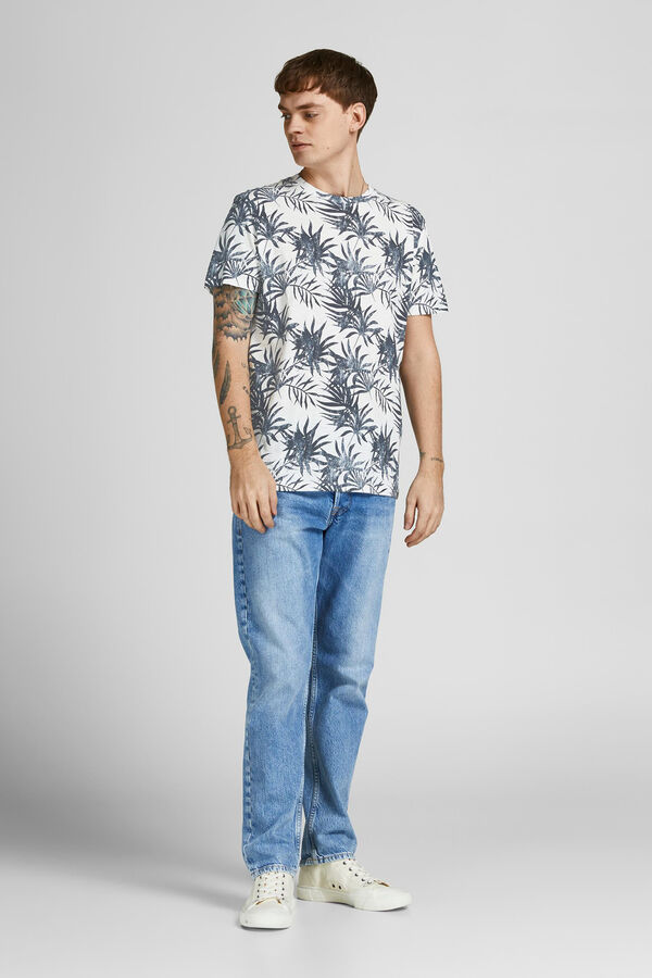 Jack & Jones T-shirt algod&atilde;o org&acirc;nico branco
