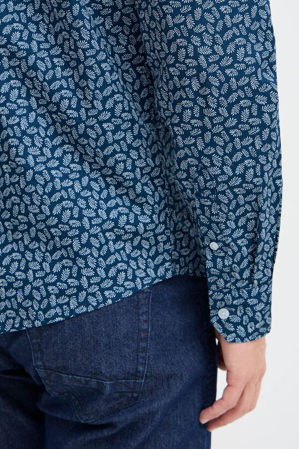 Blend Camisa Manga Comprida Bhagge   azul