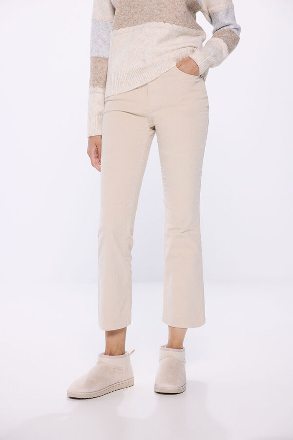 Springfield Pantal&oacute;n pana kick flare beige
