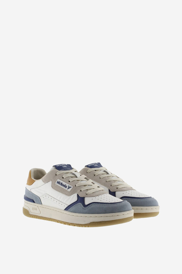 Victoria Zapatillas blancas de estilo retro azul