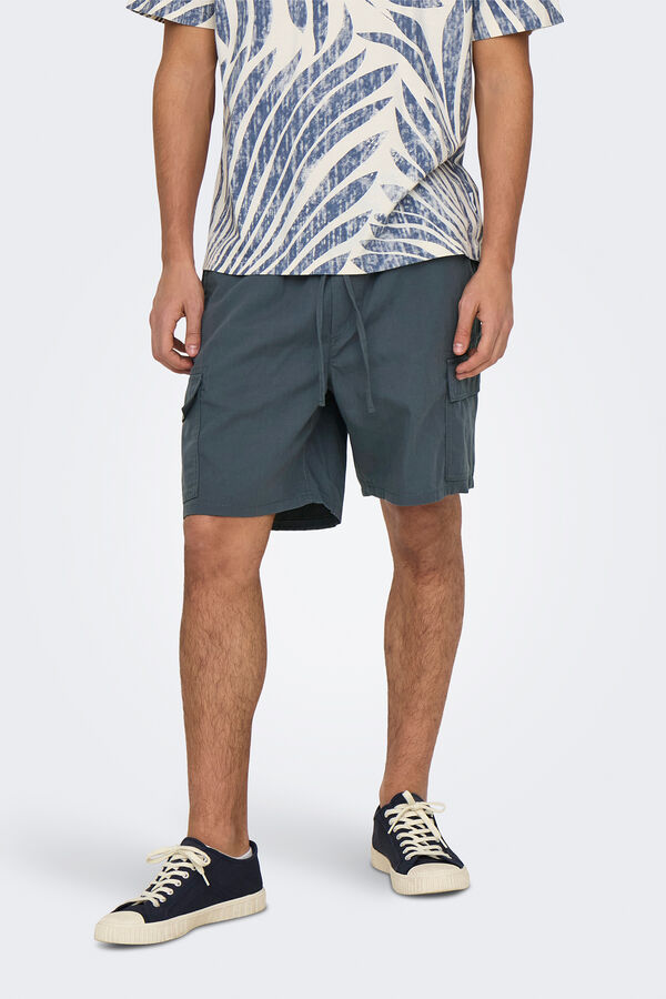 Only & Sons Cal&ccedil;&otilde;es cargo cinzento