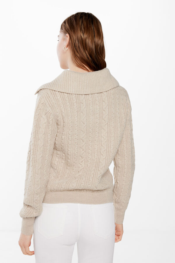 Springfield Camisola Polo Cable Knit natural