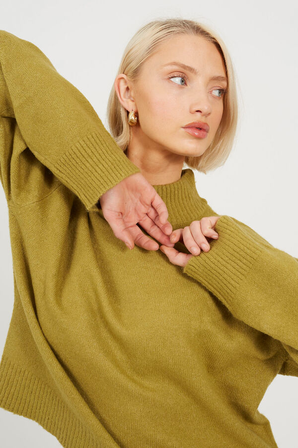 Brave Soul Camisola de malha malha verde