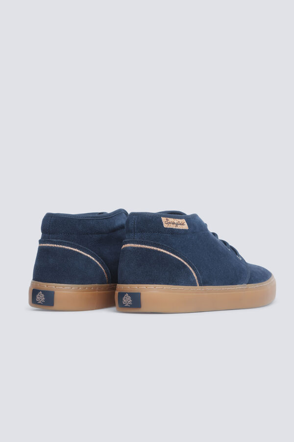 Springfield Croute casual de botim e couro azul