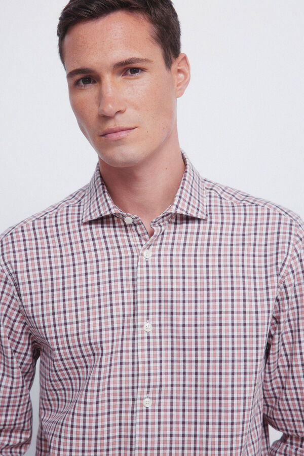 Springfield Camisa xadrez pequena rosa