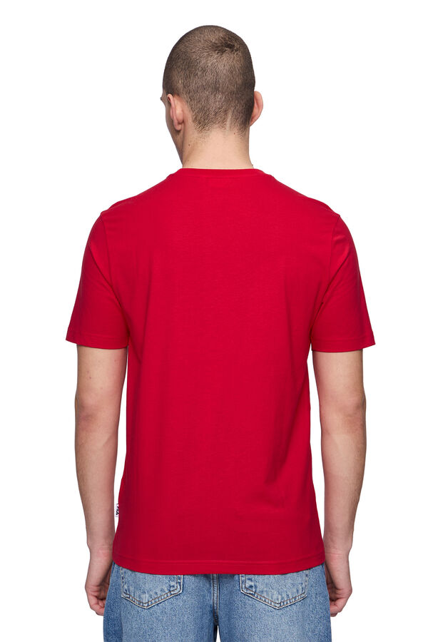 Fila T-shirt de homem de manga curta vermelho