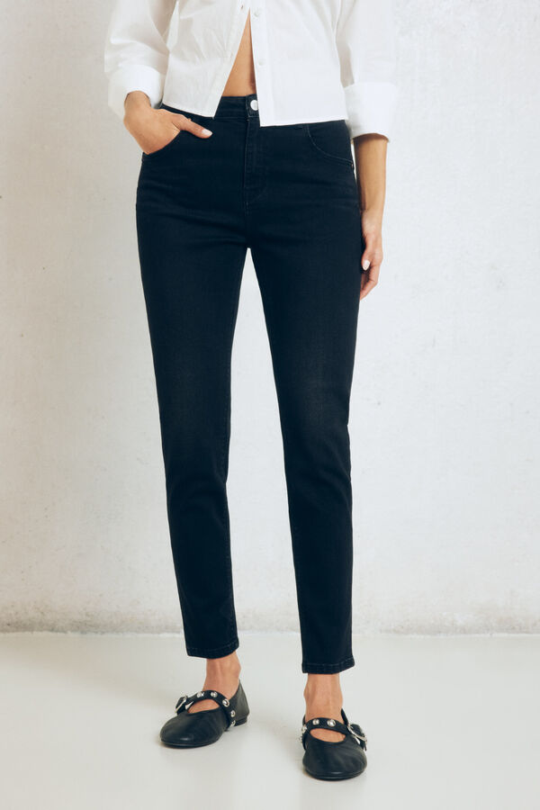 Springfield empurrar jeans preto