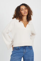 Brave Soul polo - su&eacute;ter com gola bege