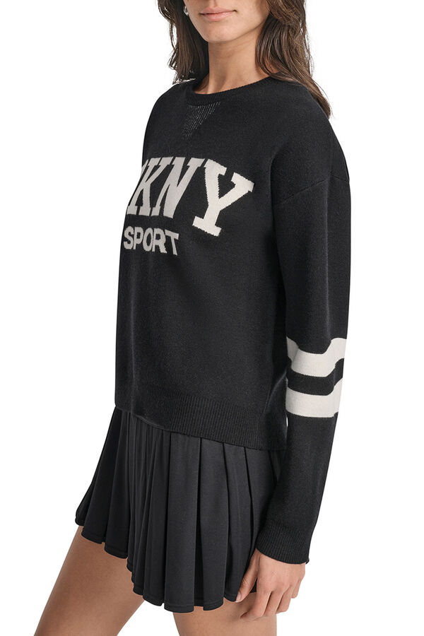 DKNY Jersey varsity negro