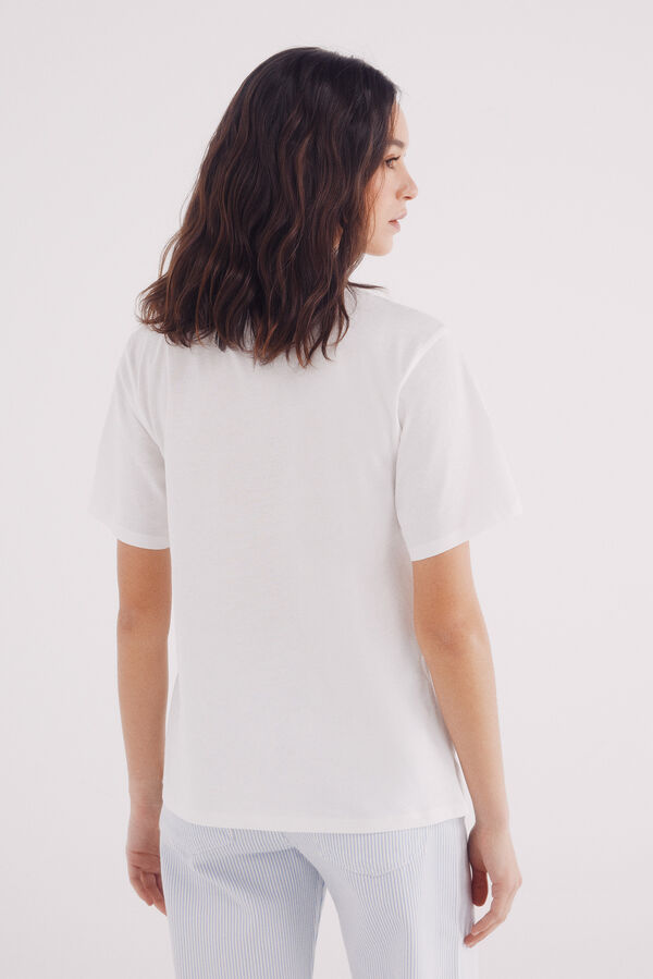 Springfield Camiseta gr&aacute;fica blanco