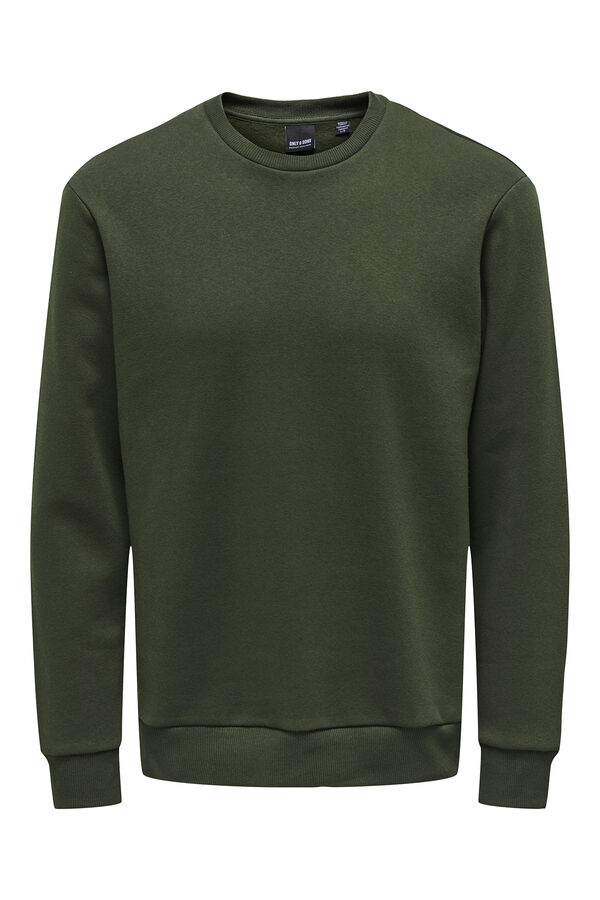Only & Sons Sweatshirt gola redonda verde
