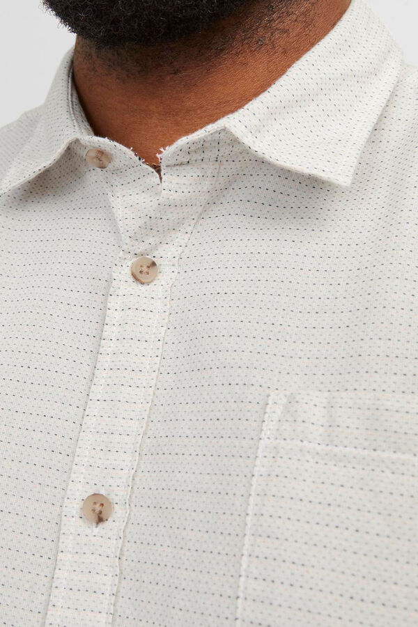 Jack & Jones PLUS Camisa com gola mao branco