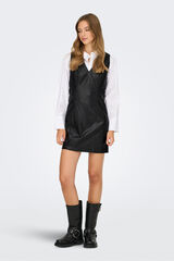Only Vestido curto de couro vegano preto