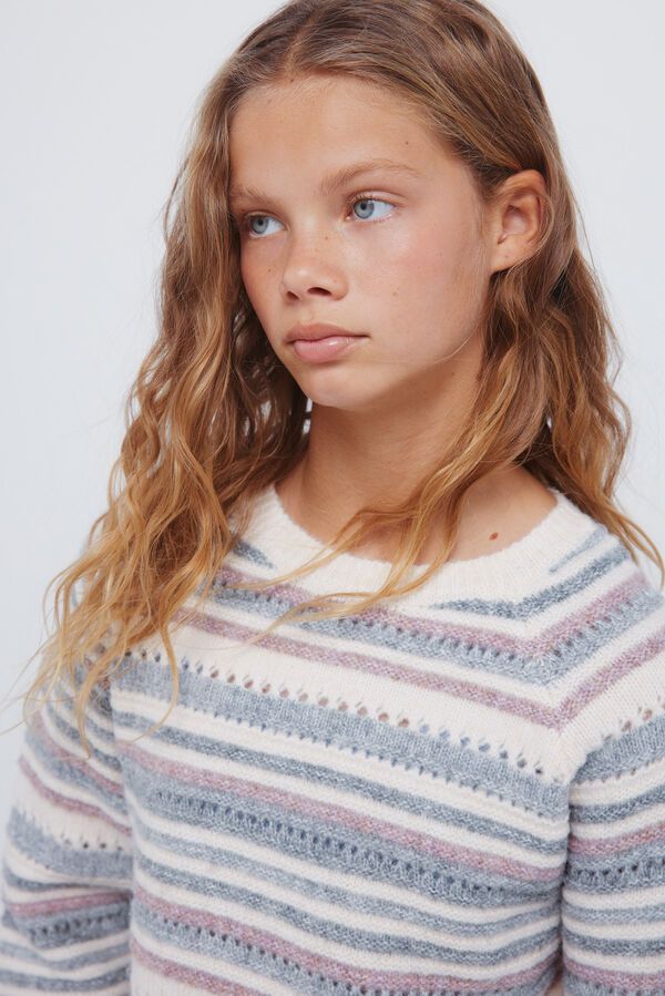 Springfield Kids Jersey rayas ni&ntilde;a morado/lila