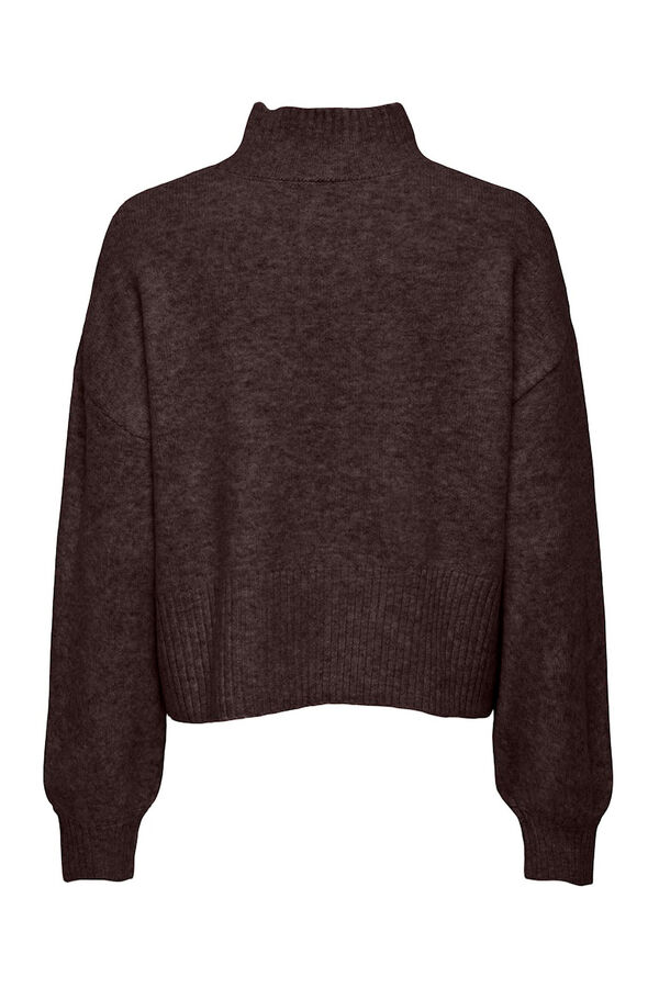 Only Jersey con apliques joya marr&oacute;n