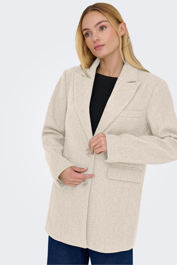 Only Abrigo corto tipo blazer beige
