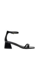 Only Shoes Sand&aacute;lia de tiras baixa preto