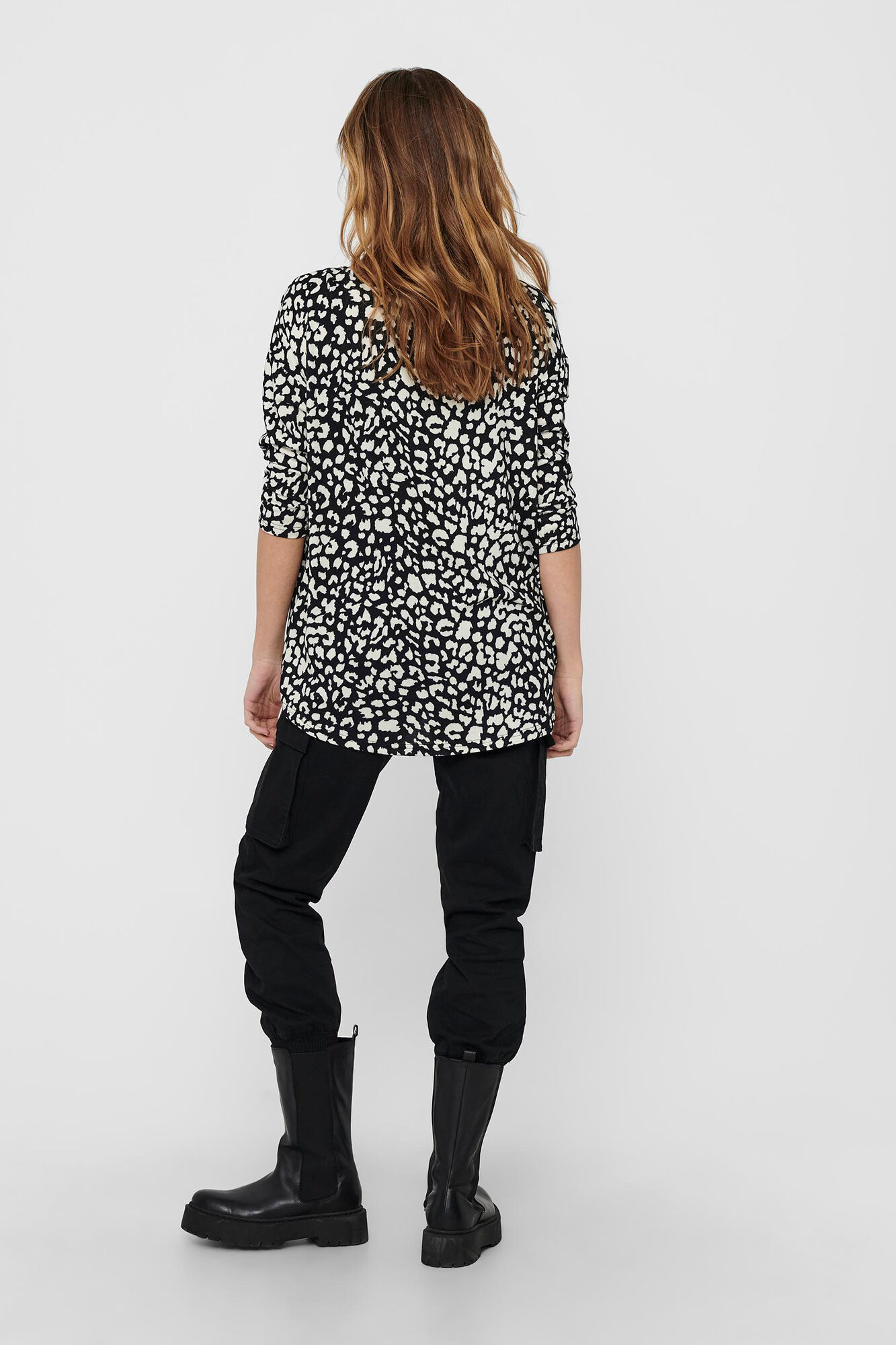 Only Camiseta de cuello barco y manga 4/5