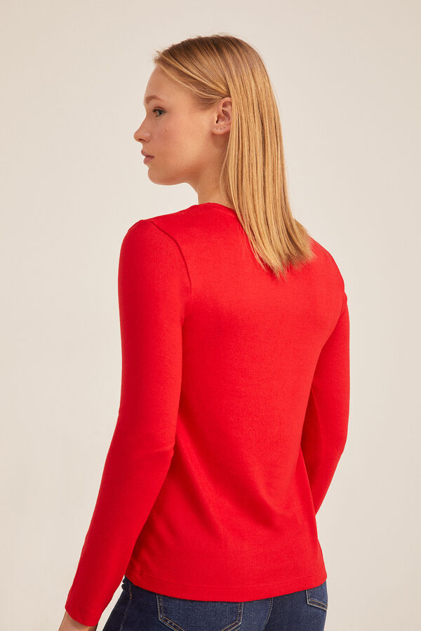 Springfield Camiseta Hombros Crochet rojo