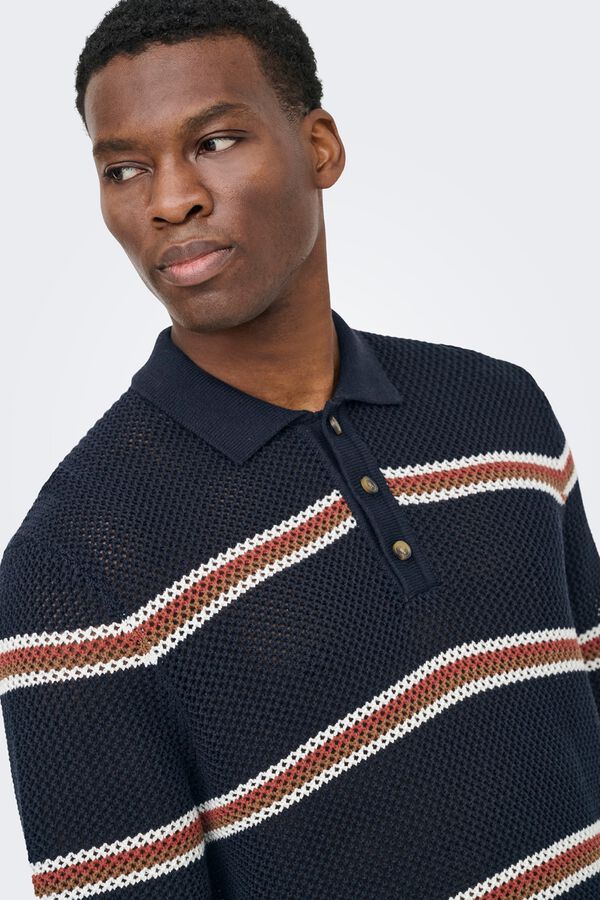 Only & Sons Polo de malha azul