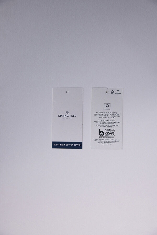 Springfield Camiseta manga larga atabillada pu&ntilde;os blanco