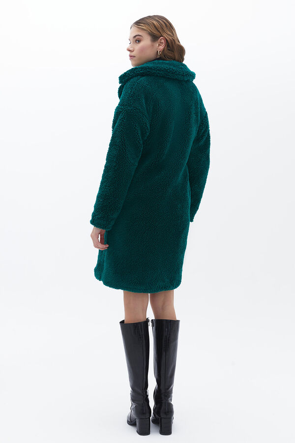 Oxxo Abrigo efecto piel verde