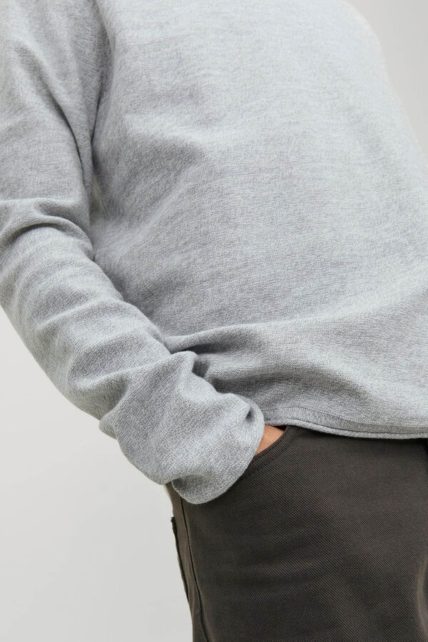 Jack & Jones Jersey punto fino gris