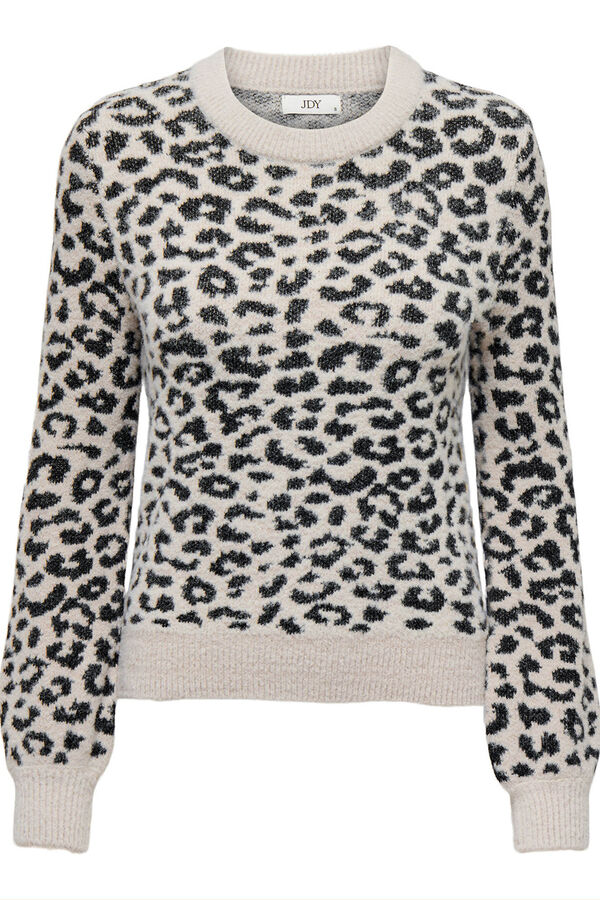JDY Jersey cuello redondo gris