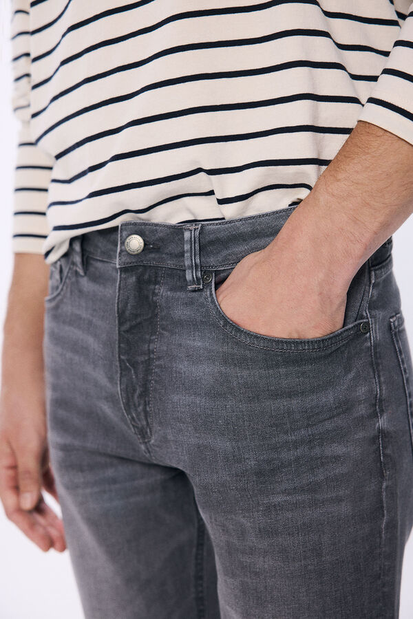 Springfield Jeans slim fit cinza escuro cinzento