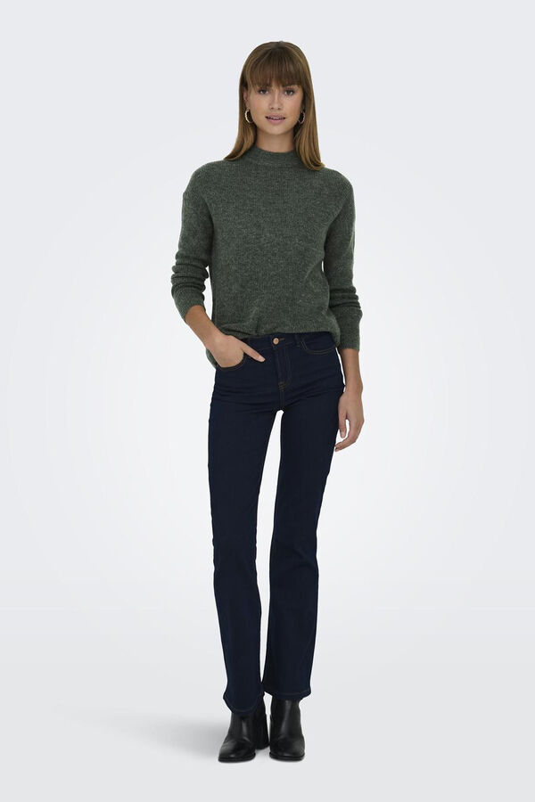 Only Jersey de punto liso verde