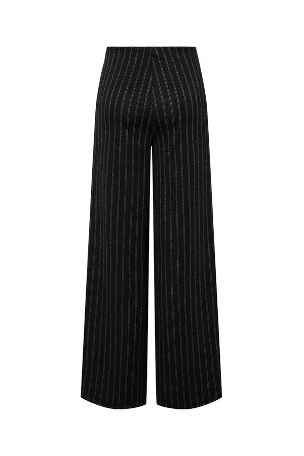 Pieces Pantal&oacute;n rayas tiro alto recto negro