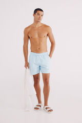 Springfield Mai&ocirc; com estampado geom&eacute;trica e bolso com fecho-&eacute;clair azul