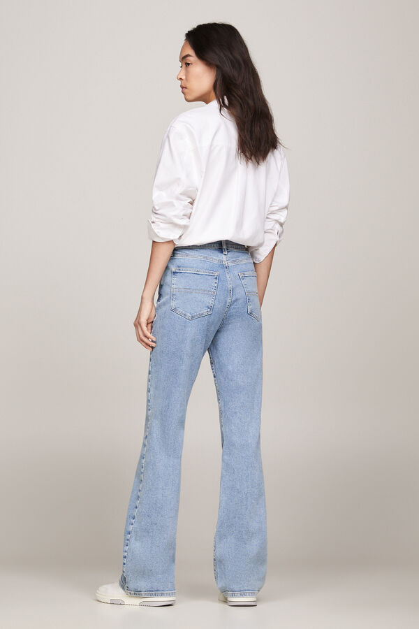 Tommy Jeans Cal&ccedil;a jeans feminina de cintura alta Tommy Jeans azul