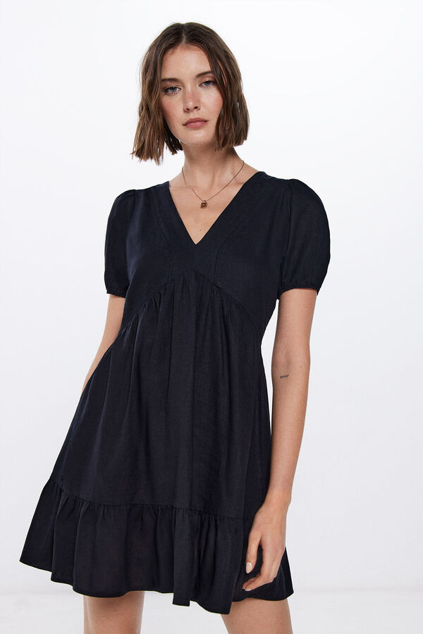 Springfield Vestido curto lace inserido preto