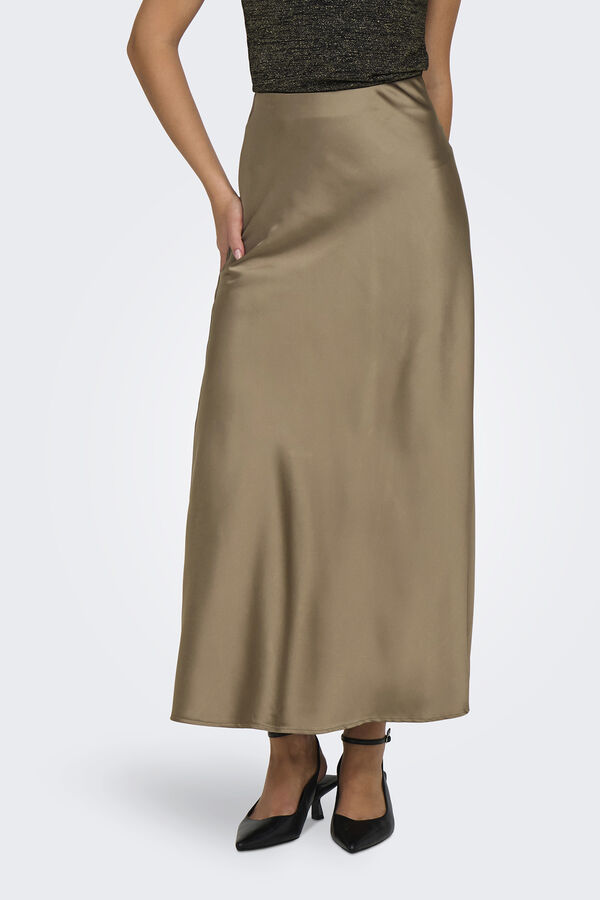 Only Falda de raso gris