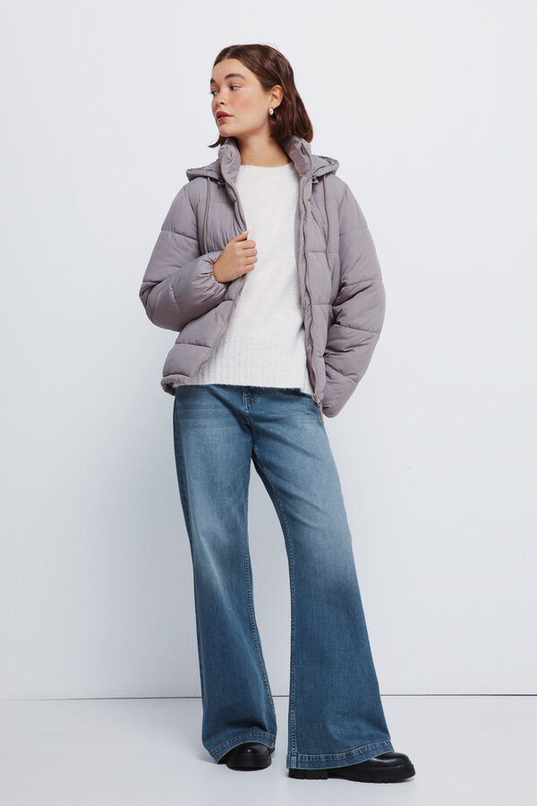Springfield Chaqueta acolchada capucha poli&eacute;ster reciclado kaki