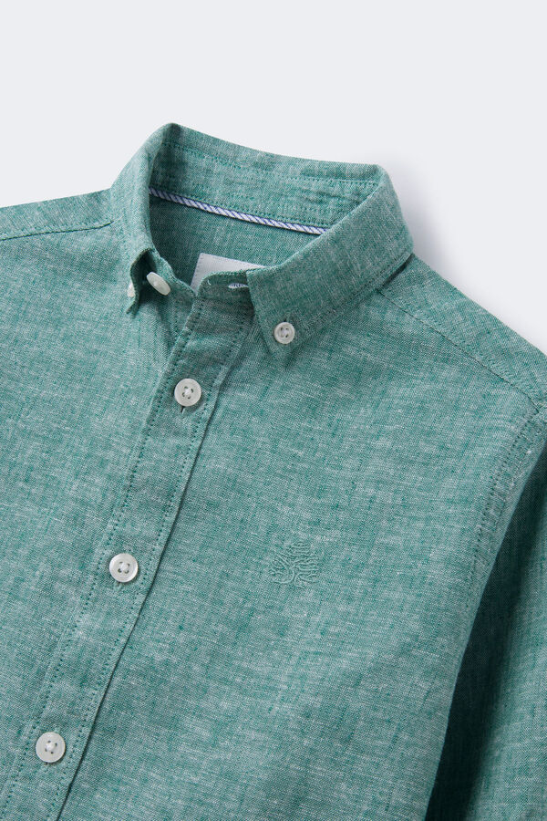 Springfield Kids Camisa lino niño verde