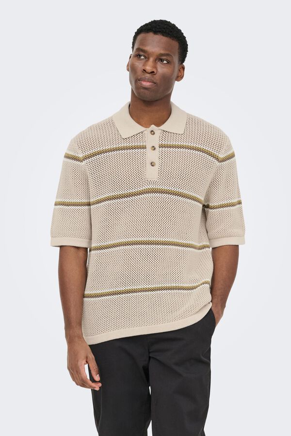 Only & Sons Polo de punto beige