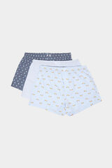 Springfield Pack 3 cuecas tecido popelina estampadas azul