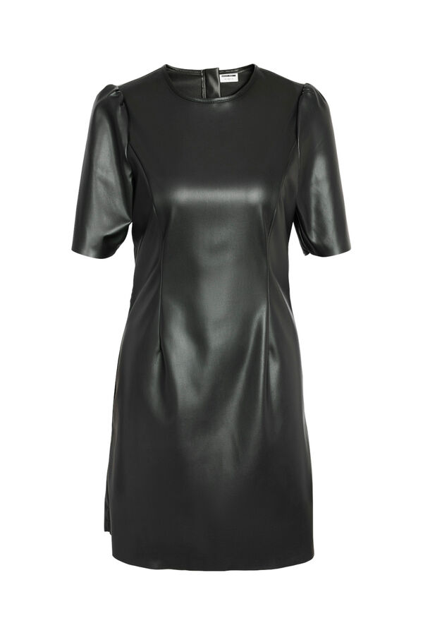 Noisy May Vestido curto de polipele preto