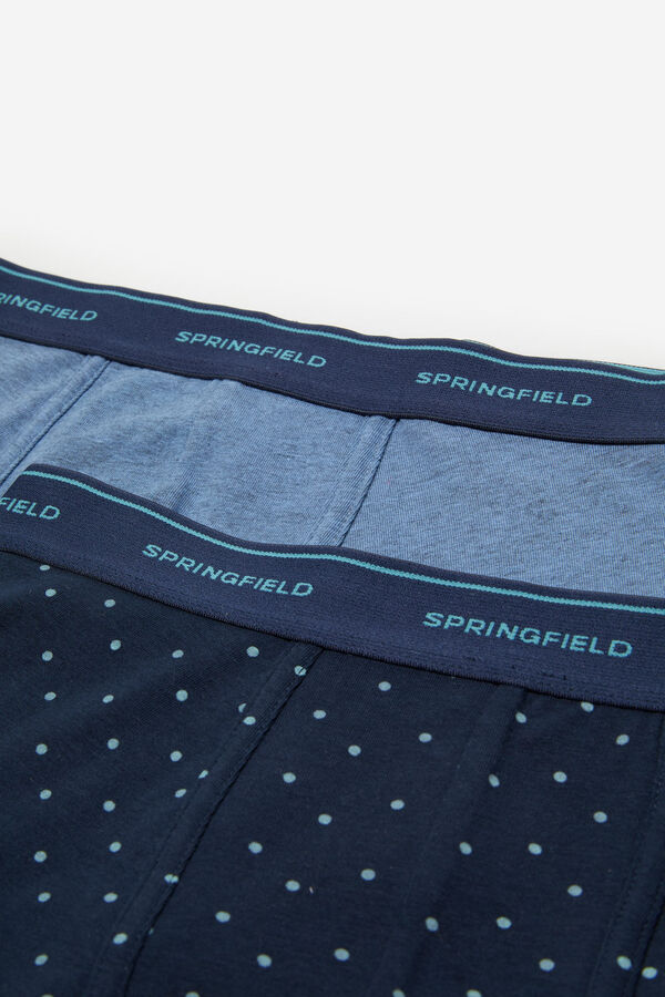 Springfield Pack 2 boxers color lunares azul oscuro